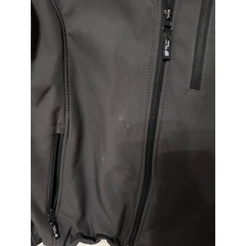 The North Face Summit Series Mens Softshell Jacket Gray Full Zip Fleece Lined M‎